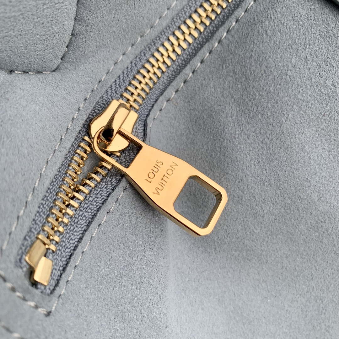 LV M46482 Louis Vuitton Neverfull MM Bag M45685 Monogram Empreinte Leather Blue - Default Title - View 6