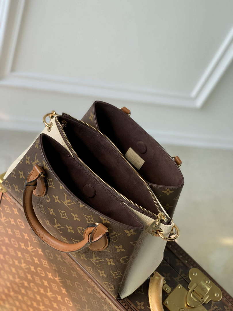 LV M46495 Louis Vuitton Op¨¦ra BB Tote Bag Cr¨¨me Beige