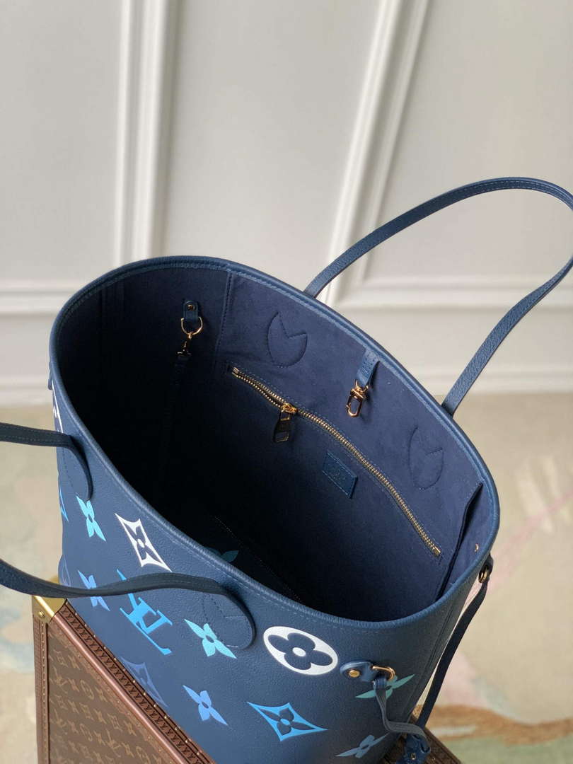 LV M46514 Louis Vuitton Neverfull MM Bag Gradient Blue - Default Title - View 8
