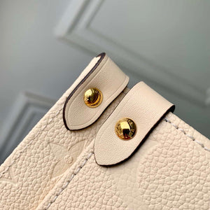 LV M46531 Louis Vuitton OnTheGo MM Bag Monogram Empreinte Beige - Default Title - View 5