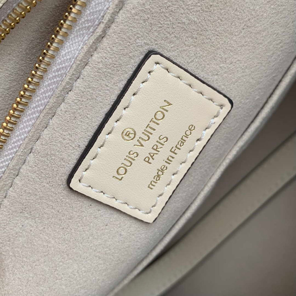 LV M46531 Louis Vuitton OnTheGo MM Bag Monogram Empreinte Beige