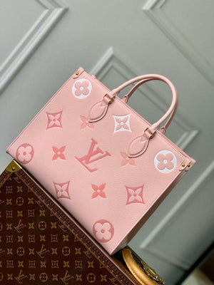 LV M46542 Louis Vuitton OnTheGo MM Bag Gradient Pink - Default Title - View 1