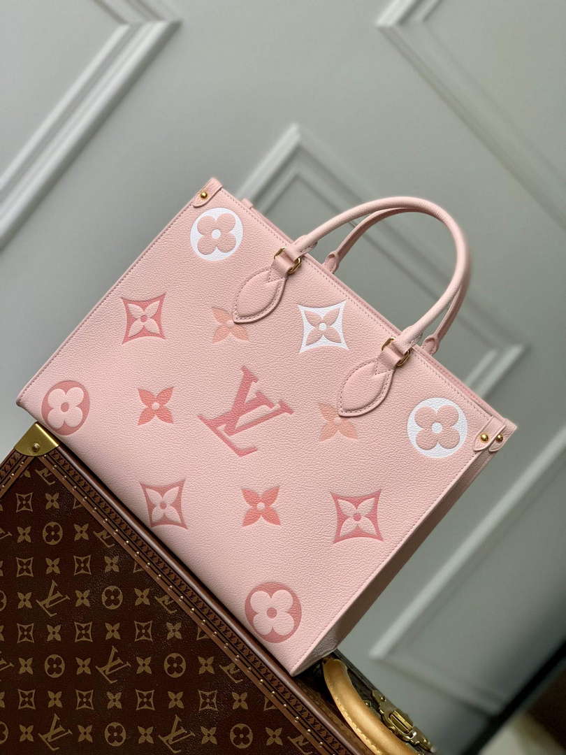 LV M46542 Louis Vuitton OnTheGo MM Bag Gradient Pink - Default Title - View 1