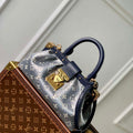 LV M46544 Louis Vuitton Monogram Clutch Bag Blue - Default Title - View 1