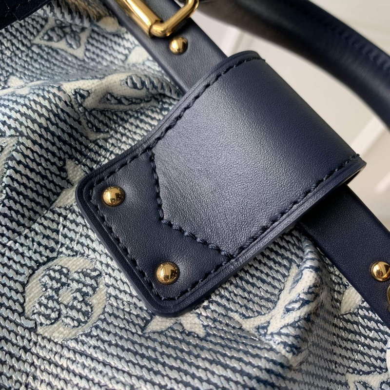 LV M46544 Louis Vuitton Monogram Clutch Bag Blue - Default Title - View 6