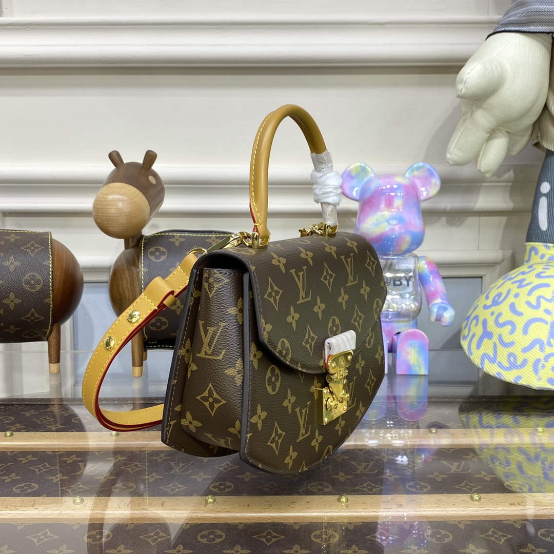 LV M46548 Louis Vuitton Tilsitt Monogram Handbag Brown - Default Title - View 3