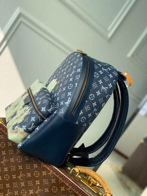 LV M46553 Louis Vuitton Discovery Backpack Bag Blue - Default Title - View 2