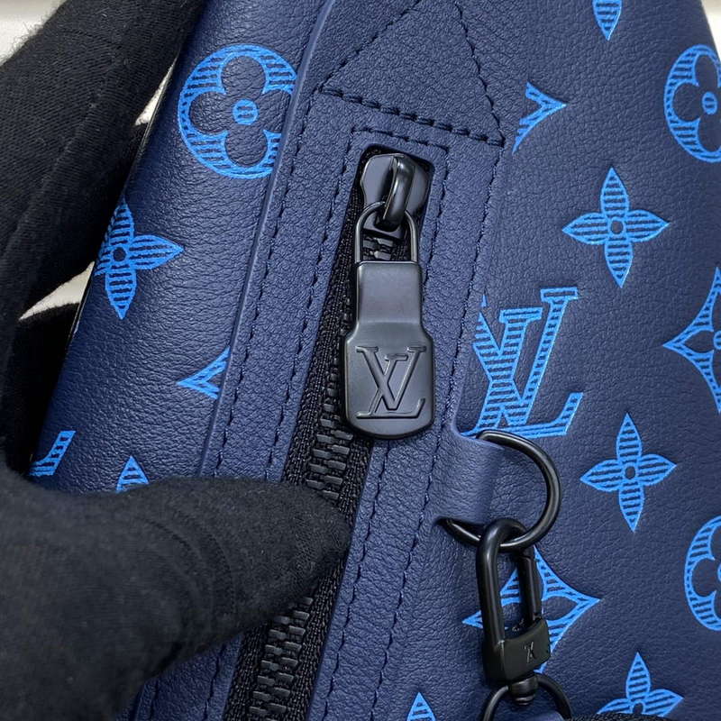 LV M46562 Louis Vuitton Duo Slingbag Navy River Blue - Default Title - View 7