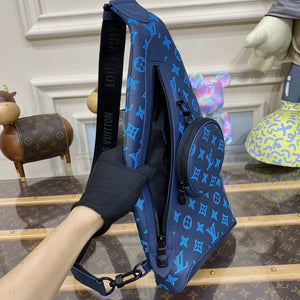 LV M46562 Louis Vuitton Duo Slingbag Navy River Blue - Default Title - View 9