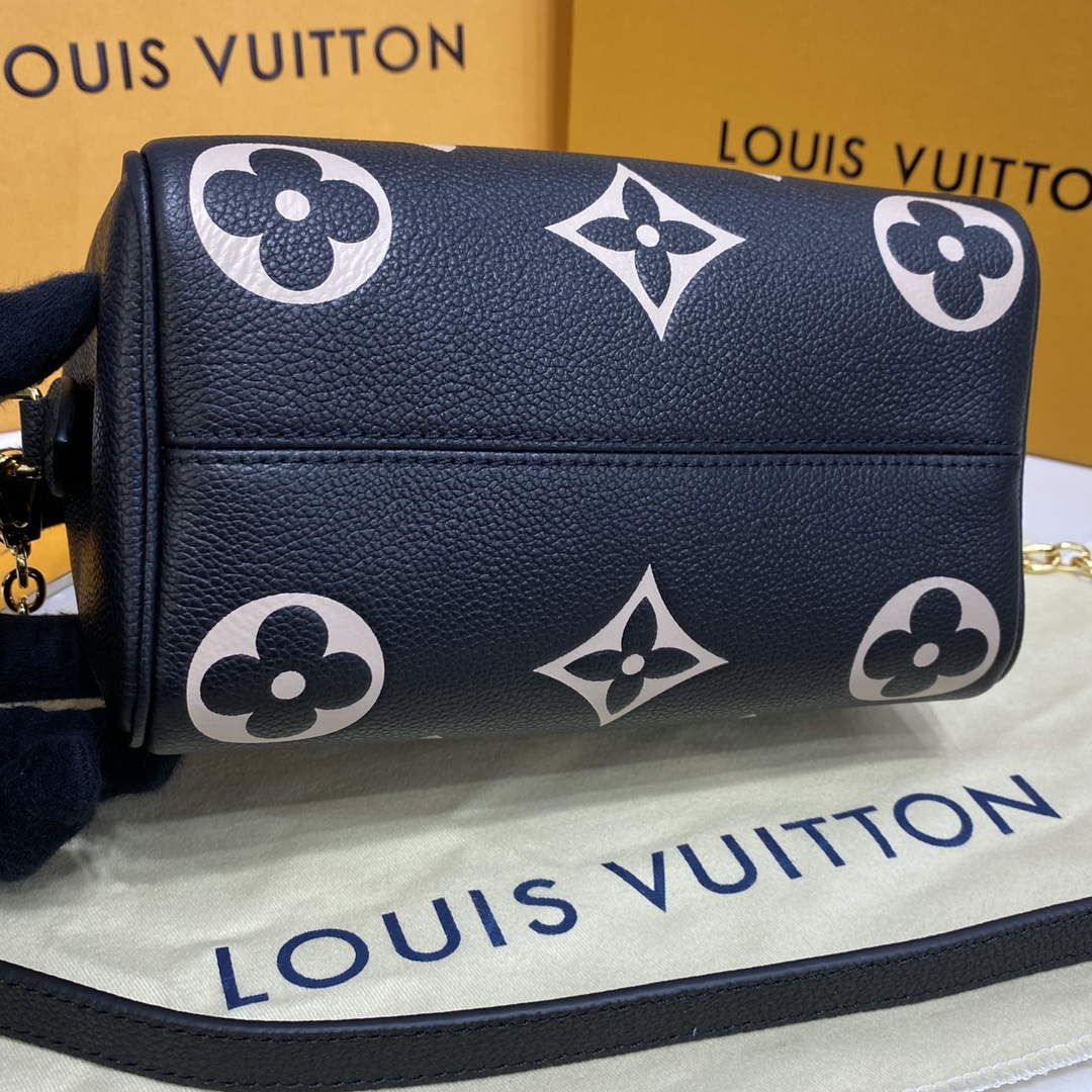 LV M46575 Louis Vuitton Speedy Bandouliere 20 Bag Black