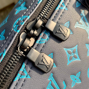 LV M46593 Louis Vuitton Keepall Bandouliere 50 Bag Navy River Blue - Default Title - View 5