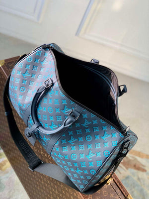 LV M46593 Louis Vuitton Keepall Bandouliere 50 Bag Navy River Blue - Default Title - View 4