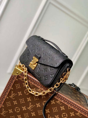 LV M46595 Louis Vuitton Pochette M¨¦tis East West Handbag Black - Default Title - View 4