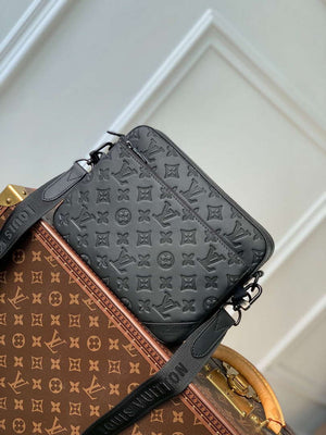 LV M46602 Louis Vuitton Trio Messenger Bag Monogram Shadow Leather - Default Title - View 1