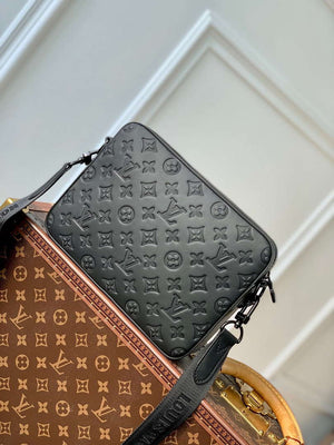 LV M46602 Louis Vuitton Trio Messenger Bag Monogram Shadow Leather - Default Title - View 2