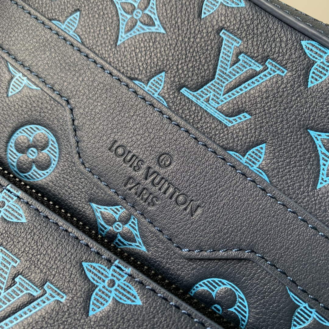LV M46604 Louis Vuitton Trio Messenger Navy River Blue