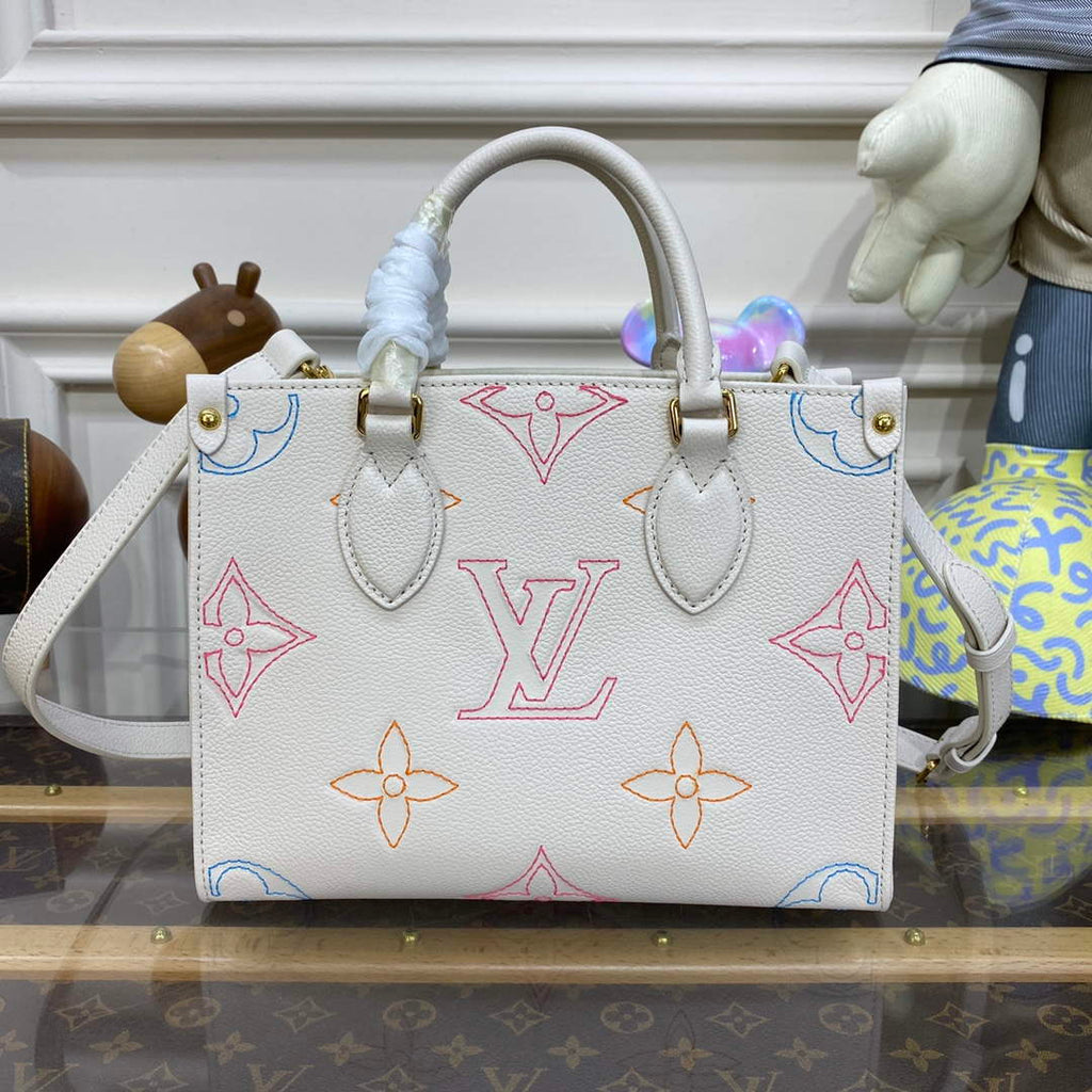 LV M46629 Louis Vuitton OnTheGo PM Handbag Beige