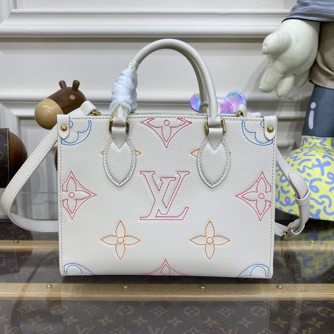 LV M46629 Louis Vuitton OnTheGo PM Handbag Beige