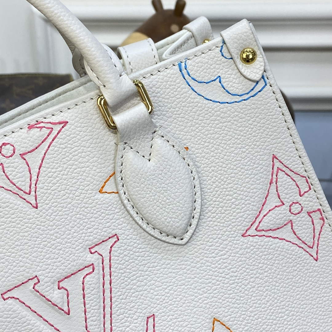 LV M46629 Louis Vuitton OnTheGo PM Handbag Beige - Default Title - View 6