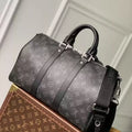 LV M46655 Louis Vuitton Keepall Bandouliere 35 Monogram Eclipse Black - Default Title - View 1