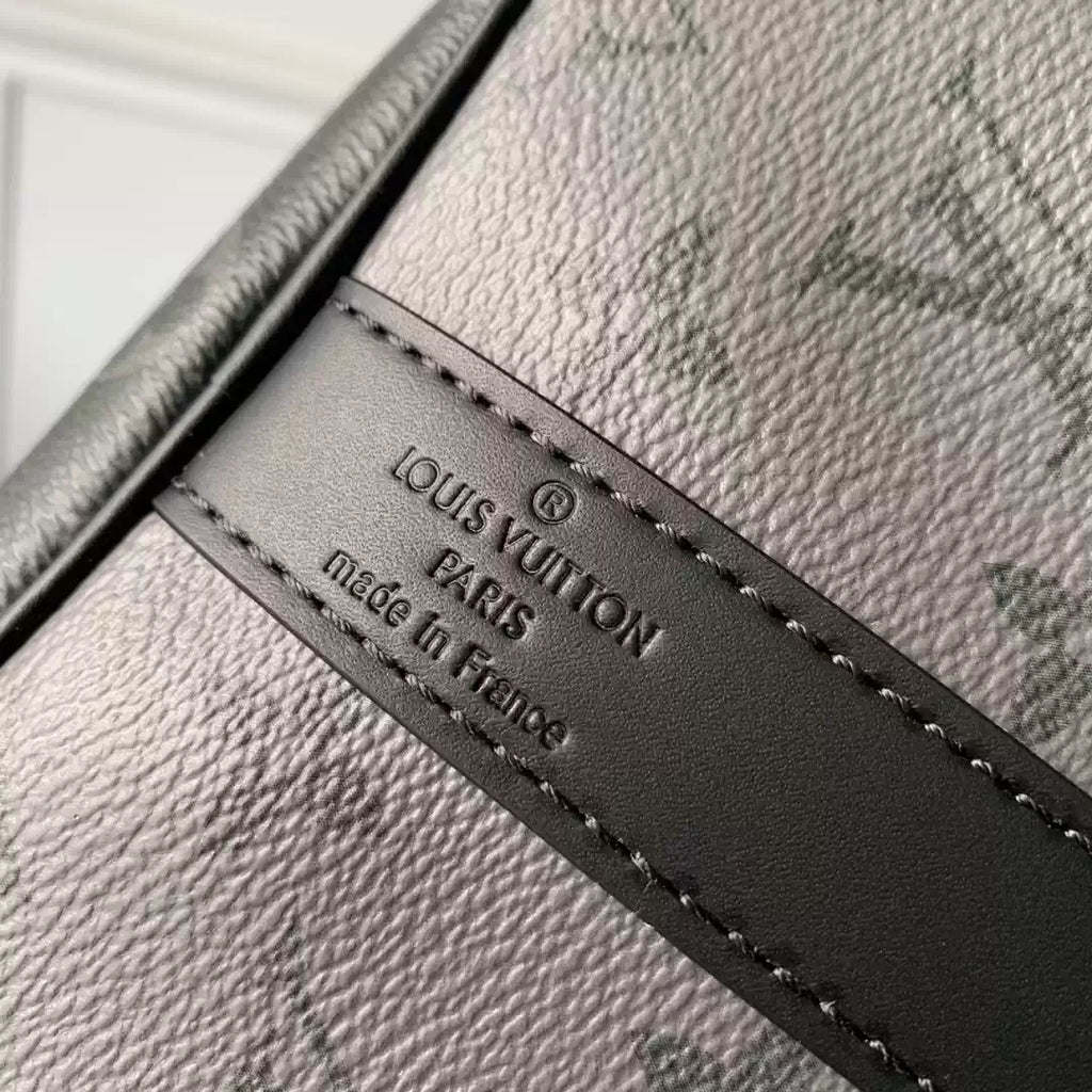 LV M46655 Louis Vuitton Keepall Bandouliere 35 Monogram Eclipse Black