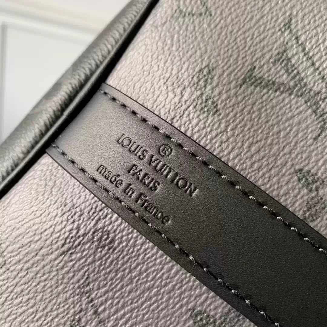LV M46655 Louis Vuitton Keepall Bandouliere 35 Monogram Eclipse Black - Default Title - View 5