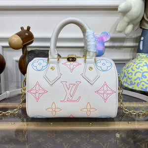 LV M46667 Louis Vuitton Speedy Bandouliere 20 Handbag Beige - Default Title - View 1