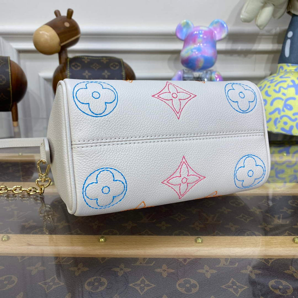 LV M46667 Louis Vuitton Speedy Bandouliere 20 Handbag Beige