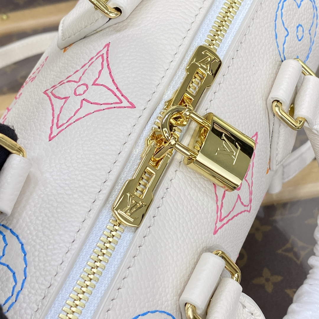 LV M46667 Louis Vuitton Speedy Bandouliere 20 Handbag Beige