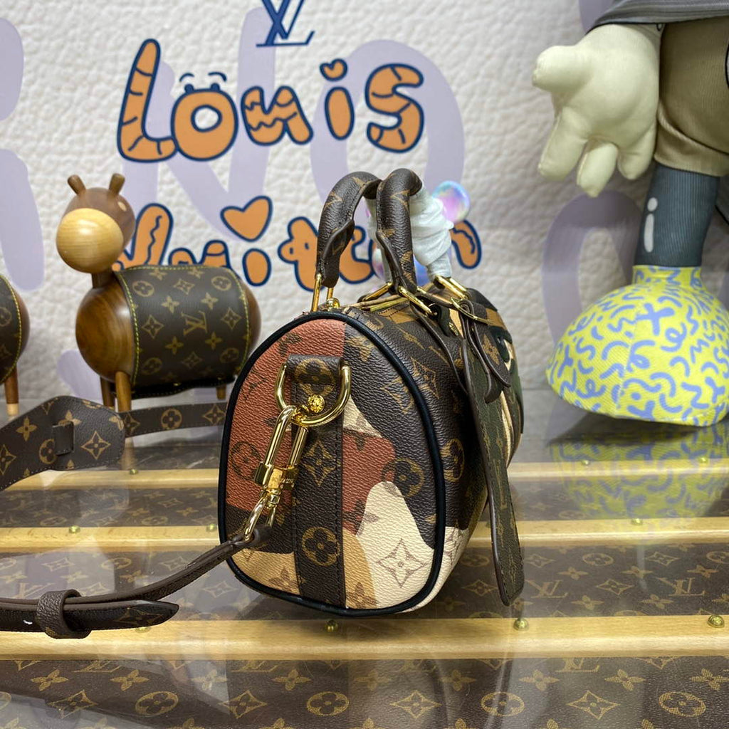 LV M46678 Louis Vuitton Keepall Bandouliere 25 Bag Brown