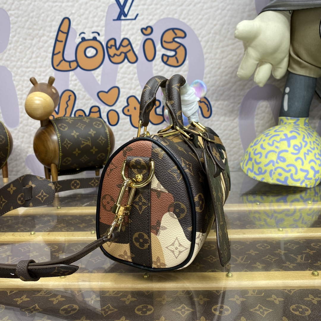 LV M46678 Louis Vuitton Keepall Bandouliere 25 Bag Brown - Default Title - View 3