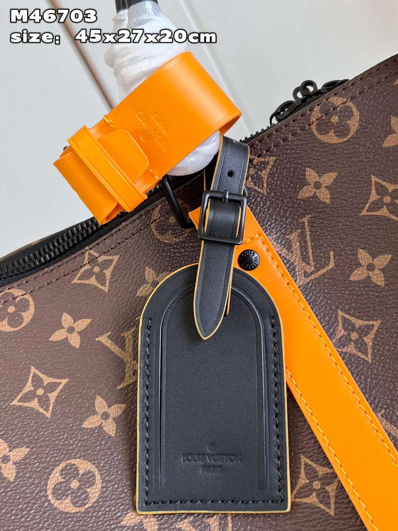 LV M46703 Louis Vuitton Keepall Bandouliere 45 Bag Radiant Sun