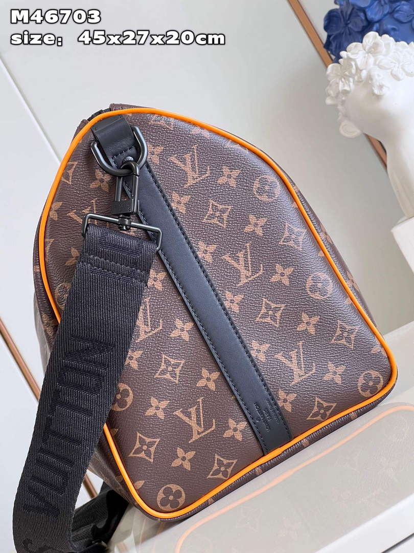 LV M46703 Louis Vuitton Keepall Bandouliere 45 Bag Radiant Sun