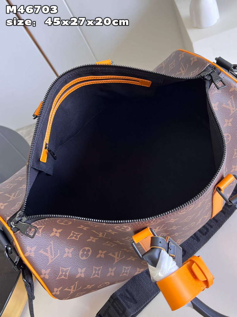 LV M46703 Louis Vuitton Keepall Bandouliere 45 Bag Radiant Sun