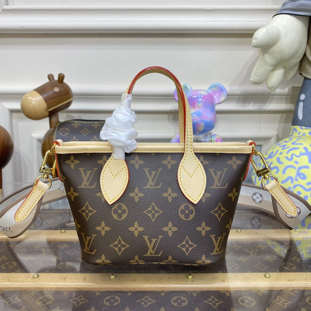 LV M46705 Louis Vuitton Neverfull BB Handbag Beige - Default Title - View 2