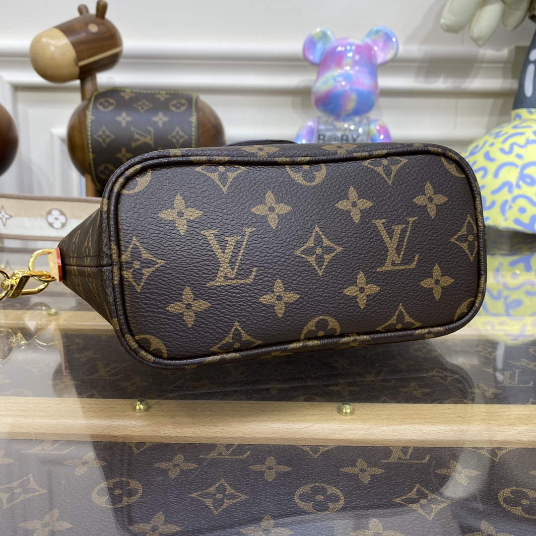 LV M46705 Louis Vuitton Neverfull BB Handbag Beige - Default Title - View 4
