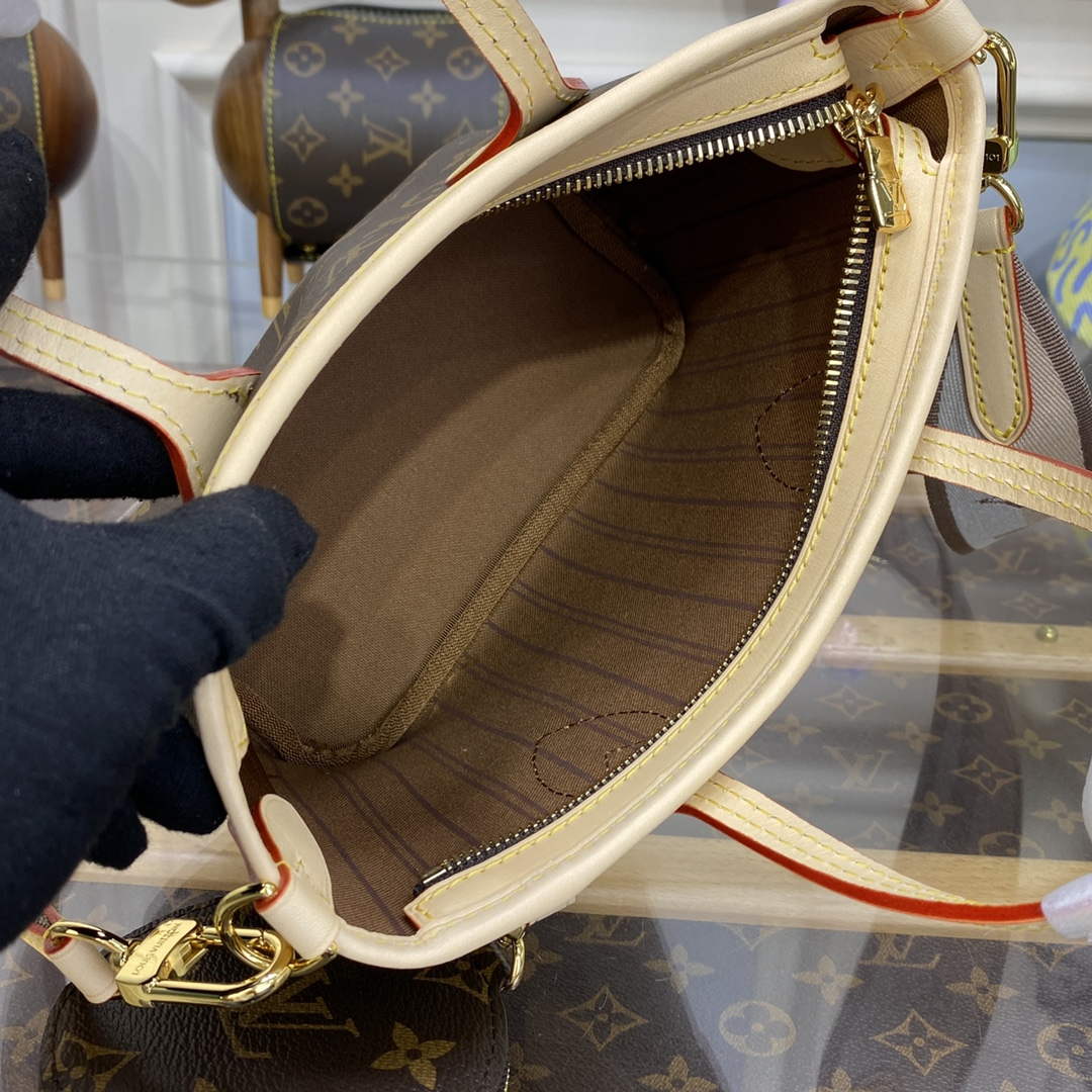 LV M46705 Louis Vuitton Neverfull BB Handbag Beige - Default Title - View 9