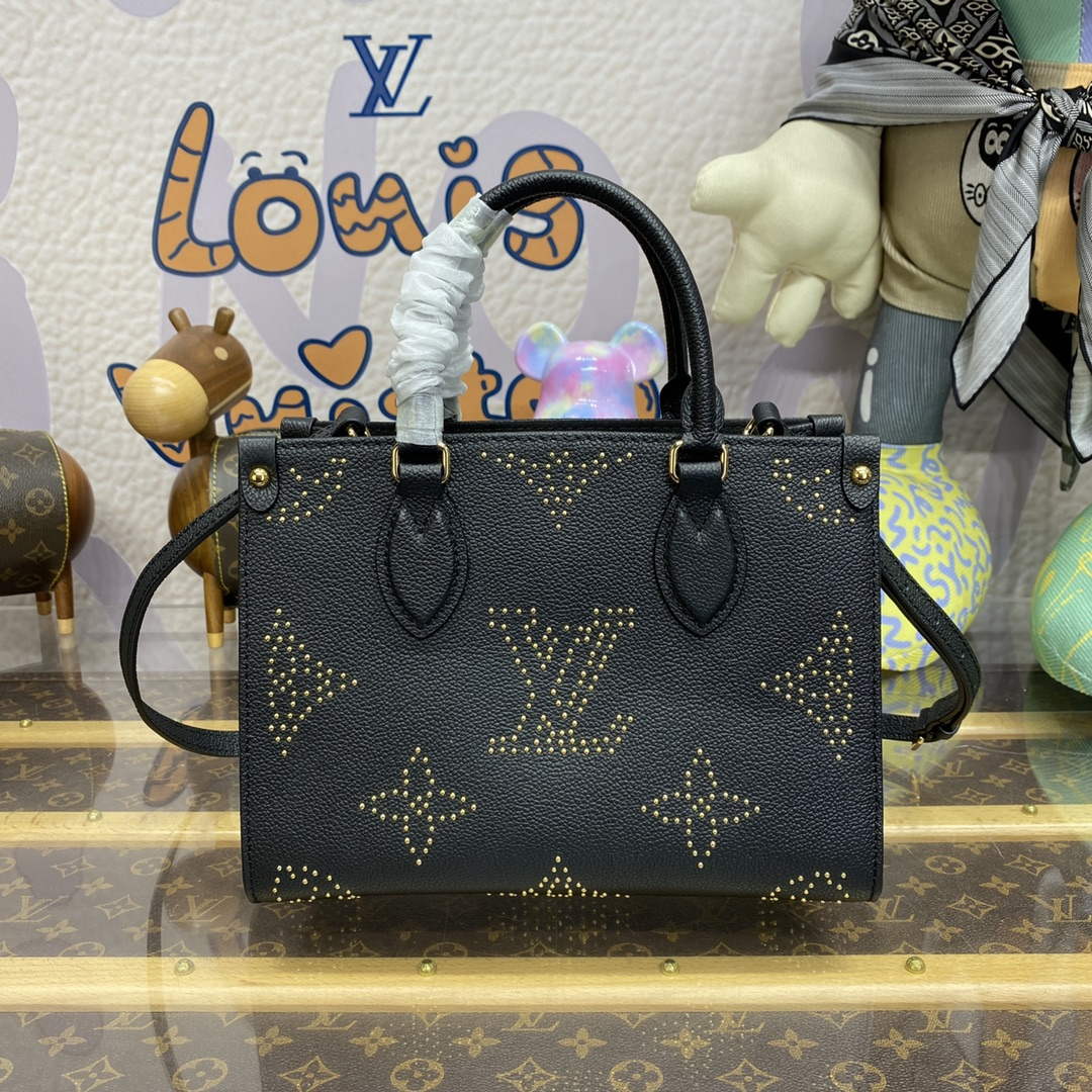 LV M46733 Louis Vuitton OnTheGo PM Handbag Black - Default Title - View 2