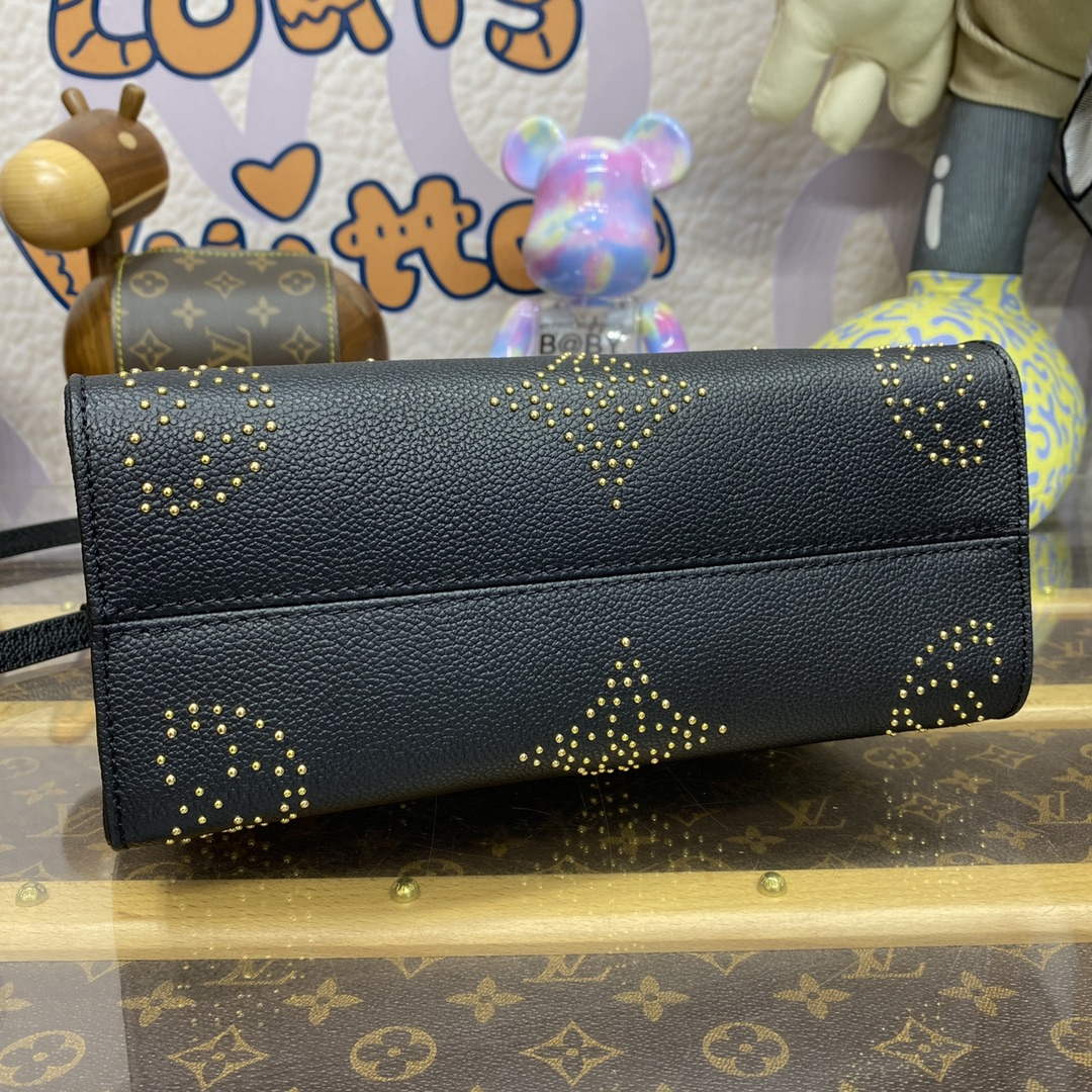 LV M46733 Louis Vuitton OnTheGo PM Handbag Black - Default Title - View 4