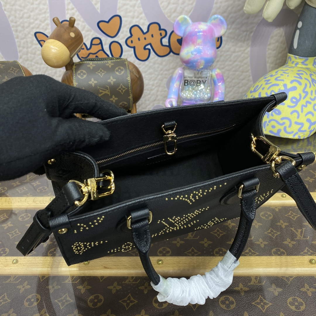 LV M46733 Louis Vuitton OnTheGo PM Handbag Black - Default Title - View 9