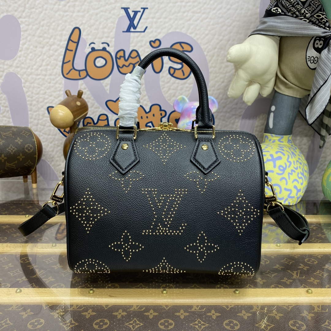 LV M46736 Louis Vuitton Speedy Bandouliere 25 Handbag Black
