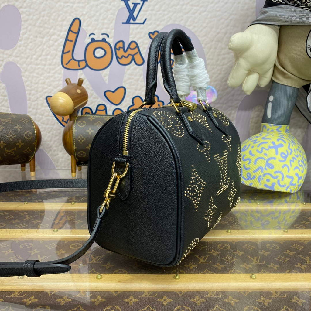 LV M46736 Louis Vuitton Speedy Bandouliere 25 Handbag Black