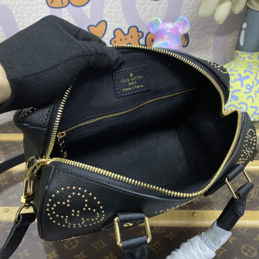 LV M46736 Louis Vuitton Speedy Bandouliere 25 Handbag Black