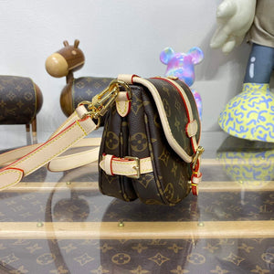 LV M46740 Louis Vuitton Saumur BB Saddle Bag Brown - Default Title - View 3