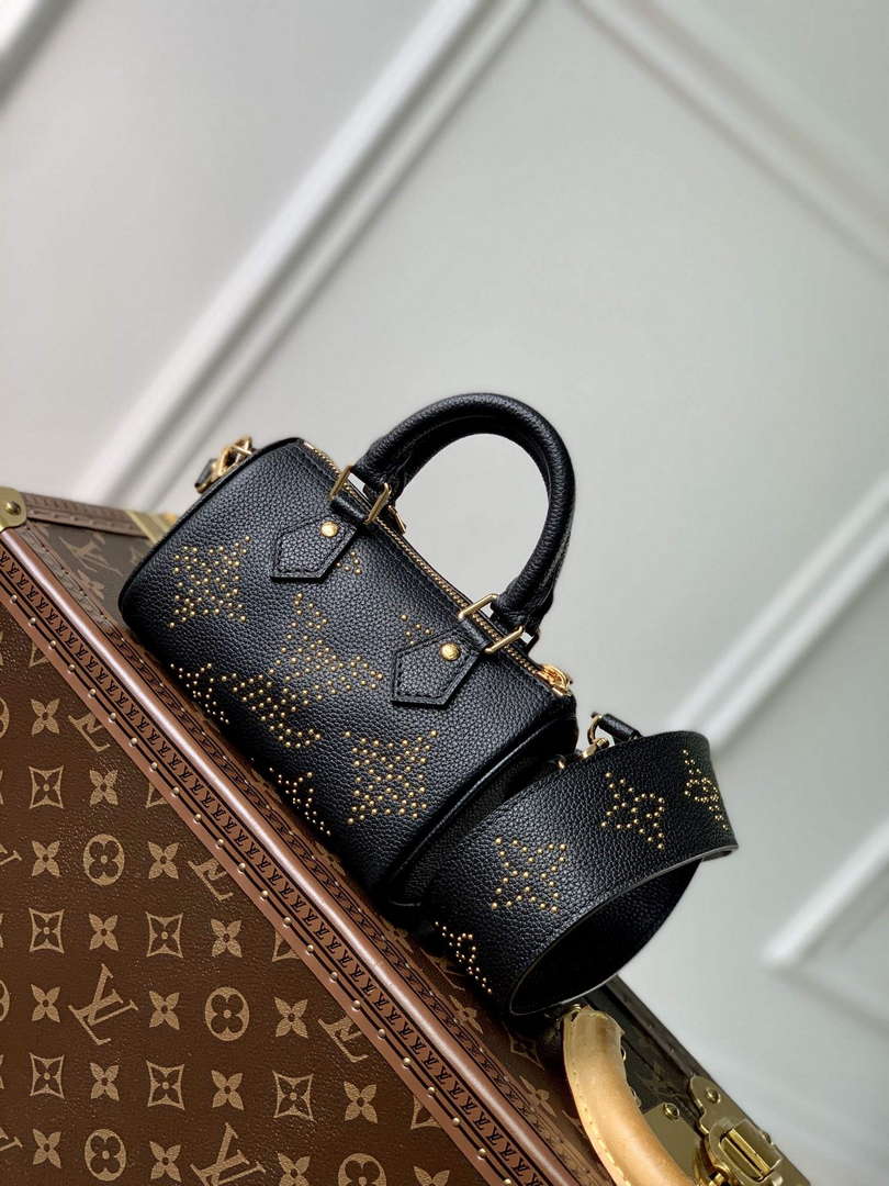 LV M46745 Louis Vuitton Nano Speedy Bag Black - Default Title - View 2