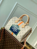 LV M46749 Louis Vuitton Speedy Bandouliere 25 Handbag Beige/Ocher
