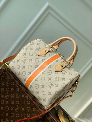 LV M46749 Louis Vuitton Speedy Bandouliere 25 Handbag Beige/Ocher - Default Title - View 3