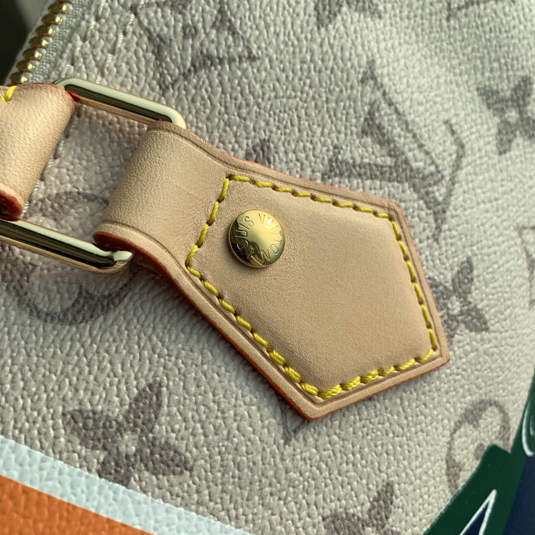 LV M46749 Louis Vuitton Speedy Bandouliere 25 Handbag Beige/Ocher - Default Title - View 6