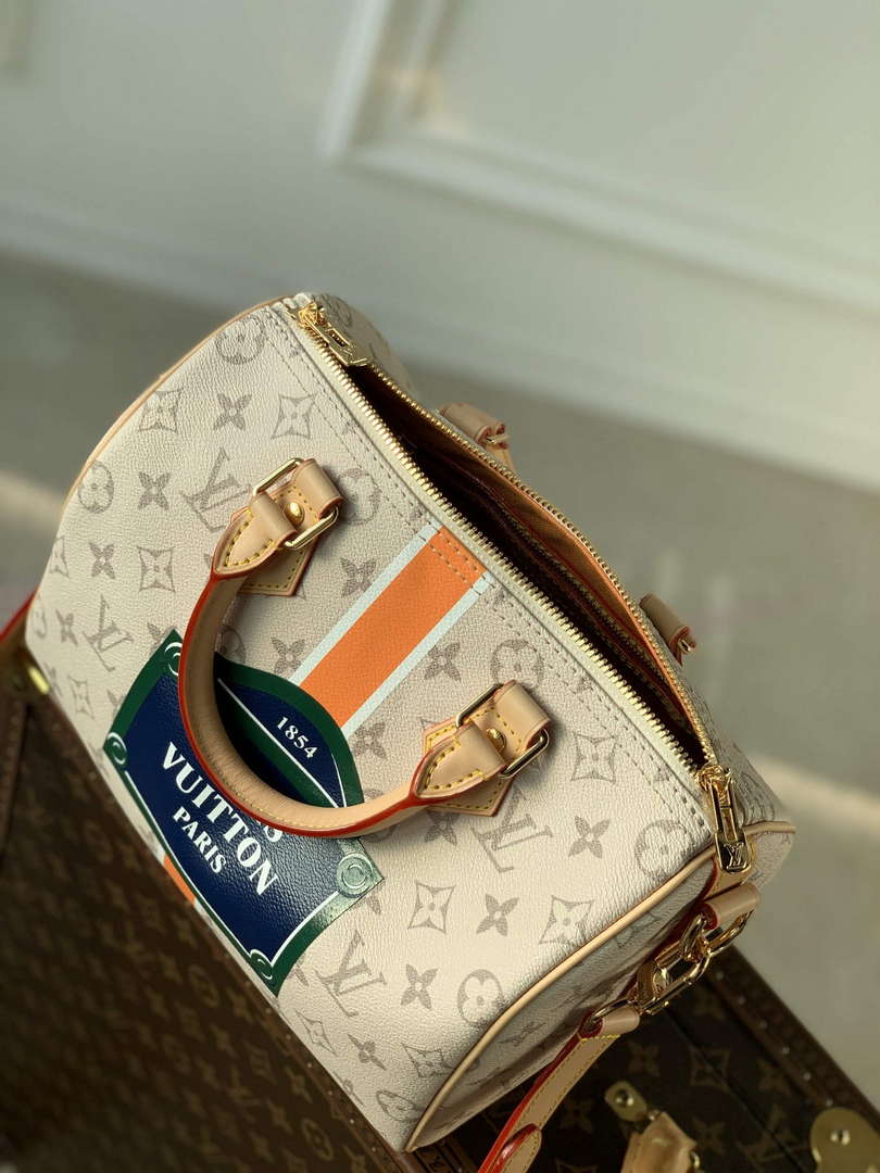 LV M46749 Louis Vuitton Speedy Bandouliere 25 Handbag Beige/Ocher