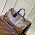 LV M46772 Louis Vuitton Keepall Bandouliere  50 Travel Bag Monogram Blue M12633 - Default Title - View 1